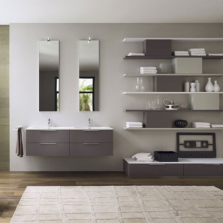 Banyo dekorasyonu İzmir - Şıklığı ve düzeni bir araya getiren banyo dolapları.